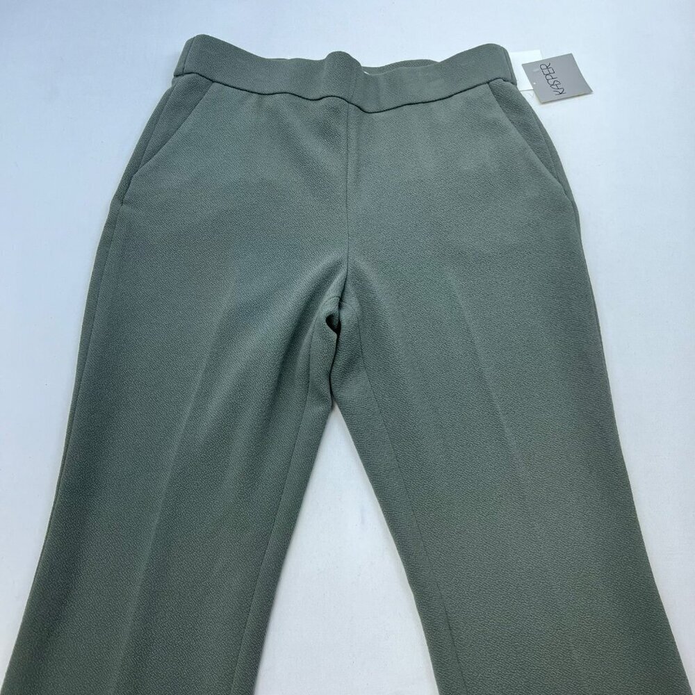 Kasper Women’s Textured Dress Pants High Rise Sea Stone Size Medium New - Picture 2 of 10